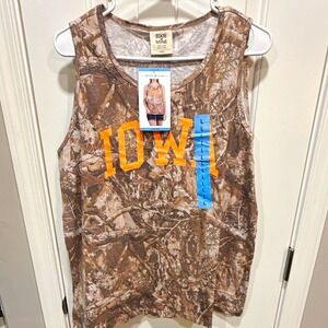 State of Mine Women's Camo Graphic Print Jersey Cotton Tank Top, L NWT